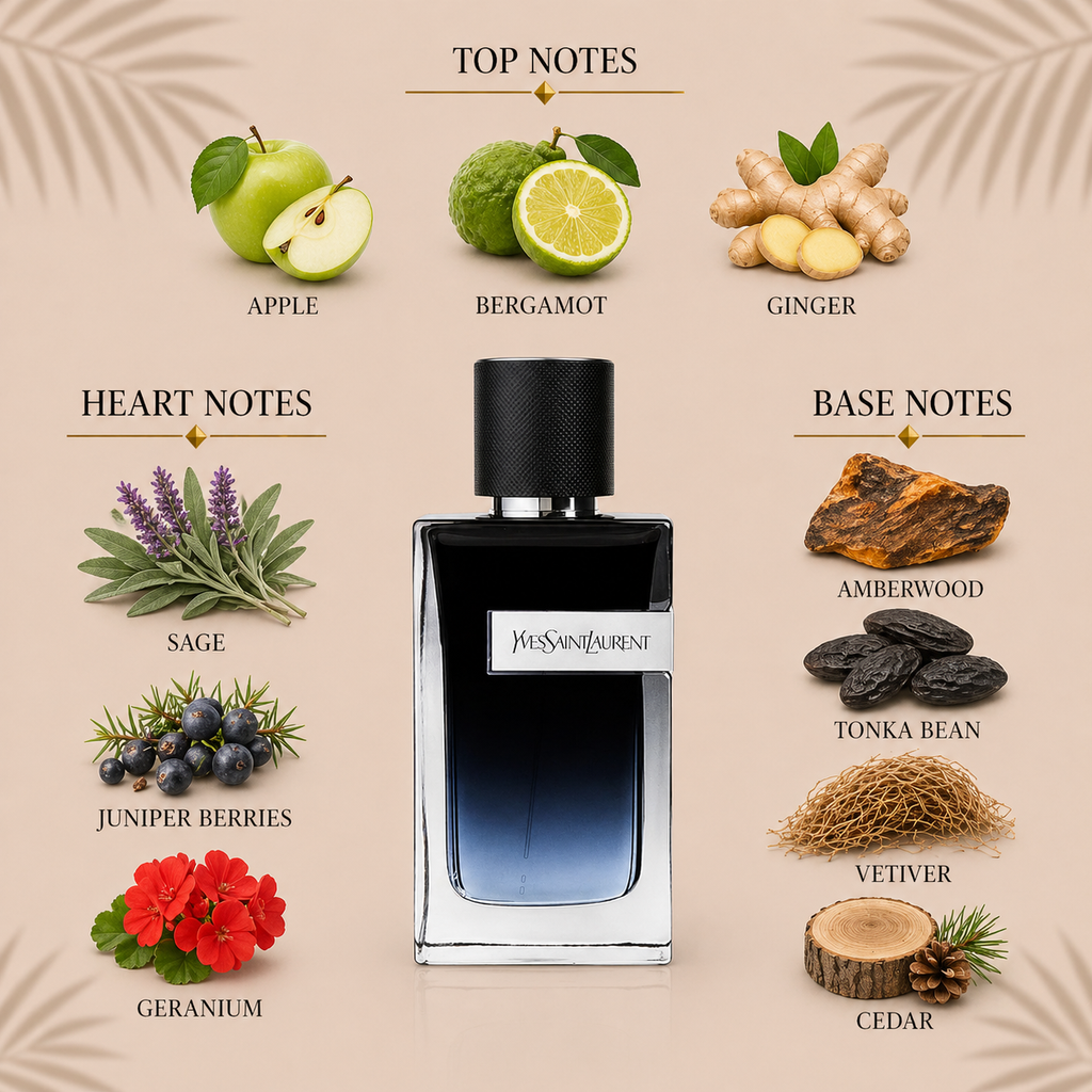 Yves Saint Laurent Y EDP Decant Sample notes
