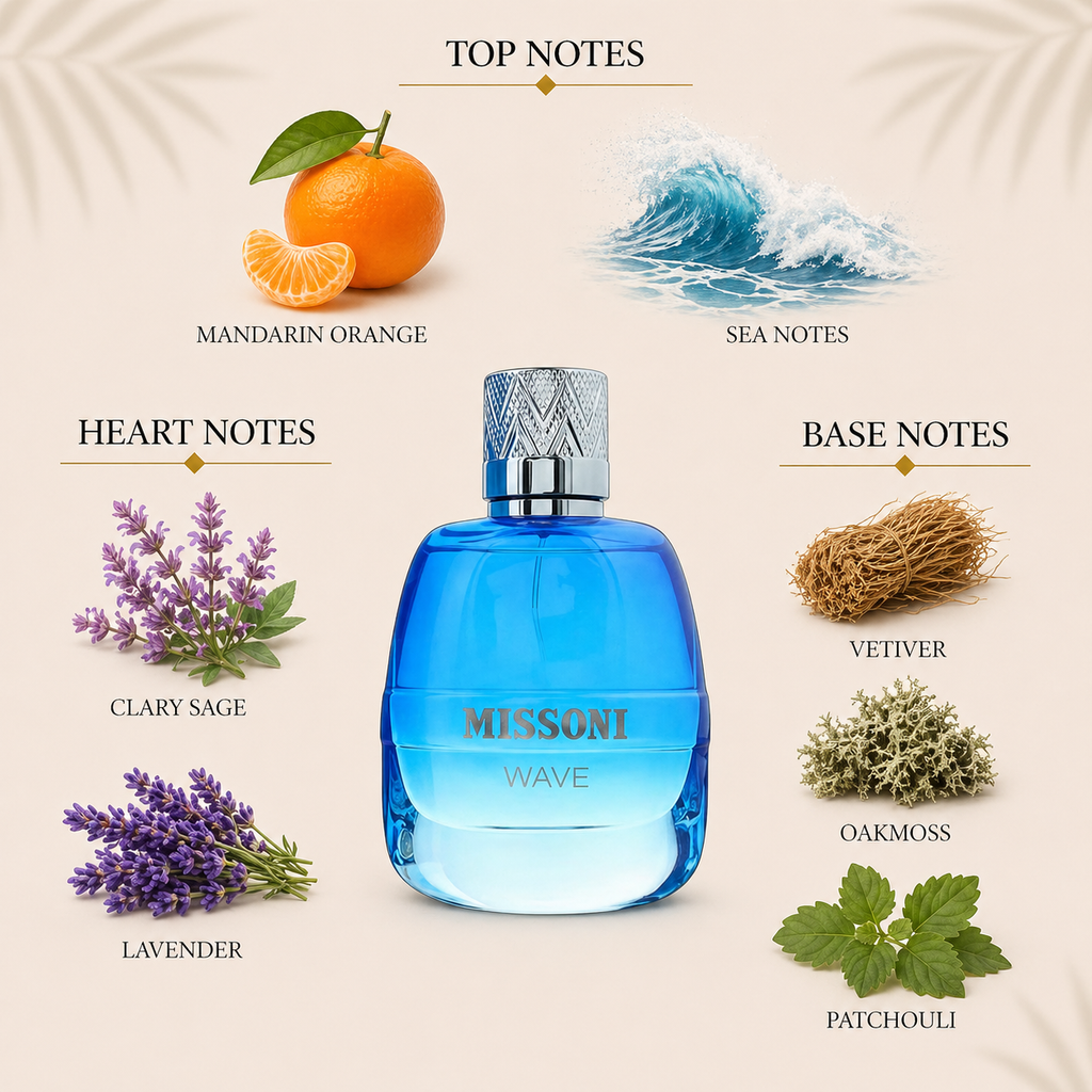 Missoni Wave EDT Decant Sample notes