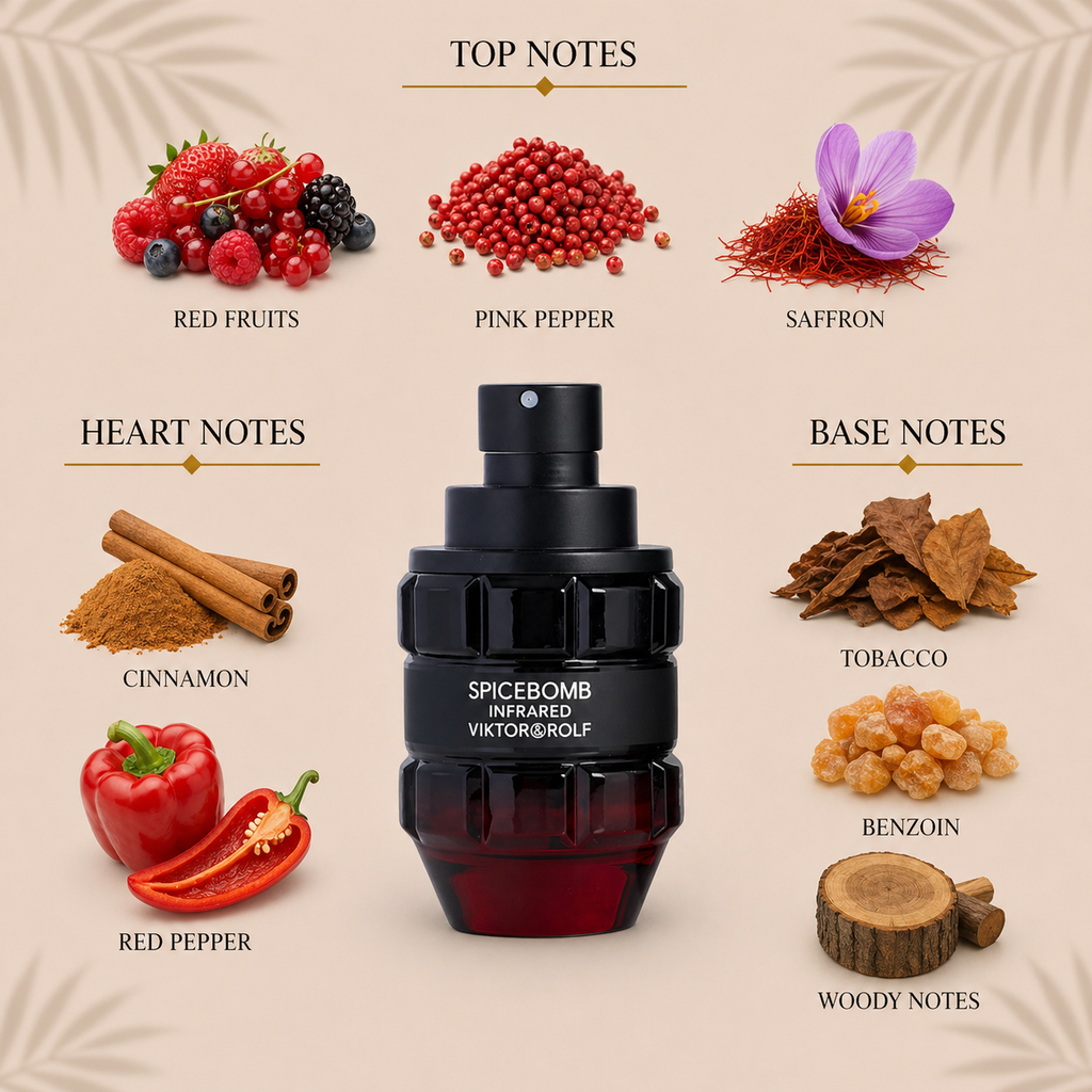 Viktor & Rolf Spicebomb Infrared EDT Decant Sample notes