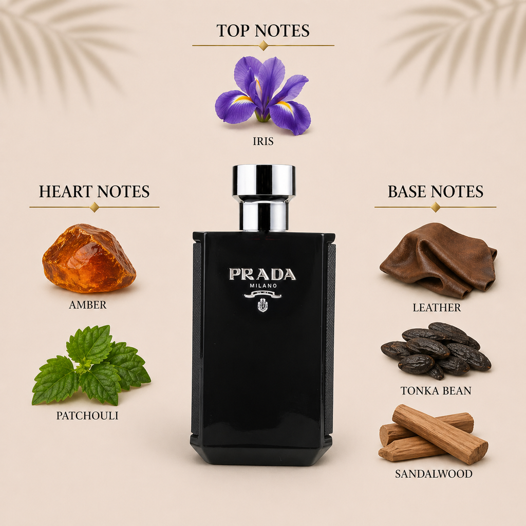 Prada L’Homme Intense EDP Decant Sample notes