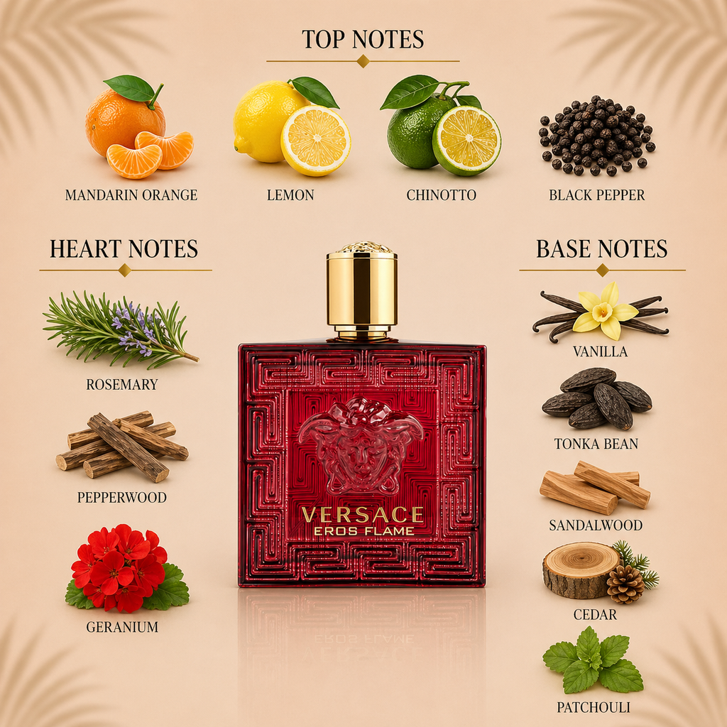 Versace Eros Flame EDP Decant Sample notes