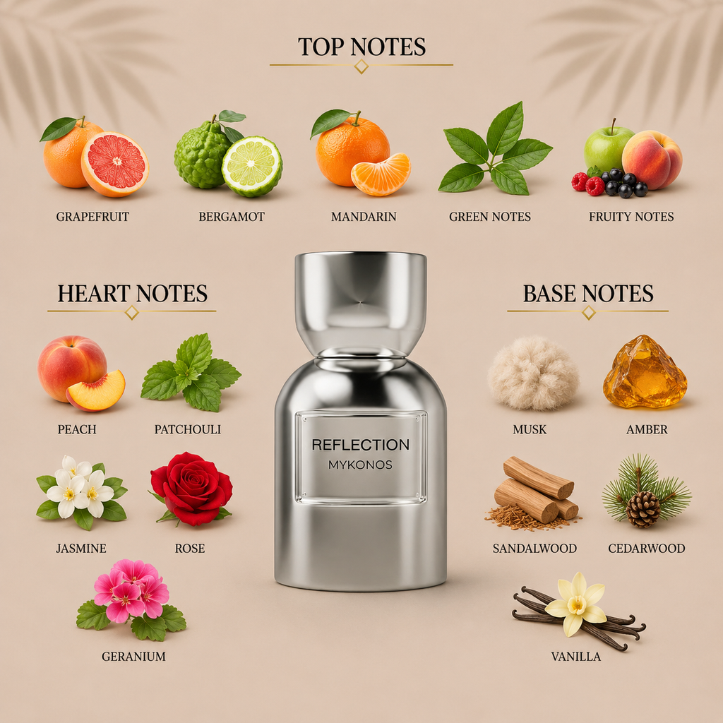 Mykonos Reflection Decant Sample notes